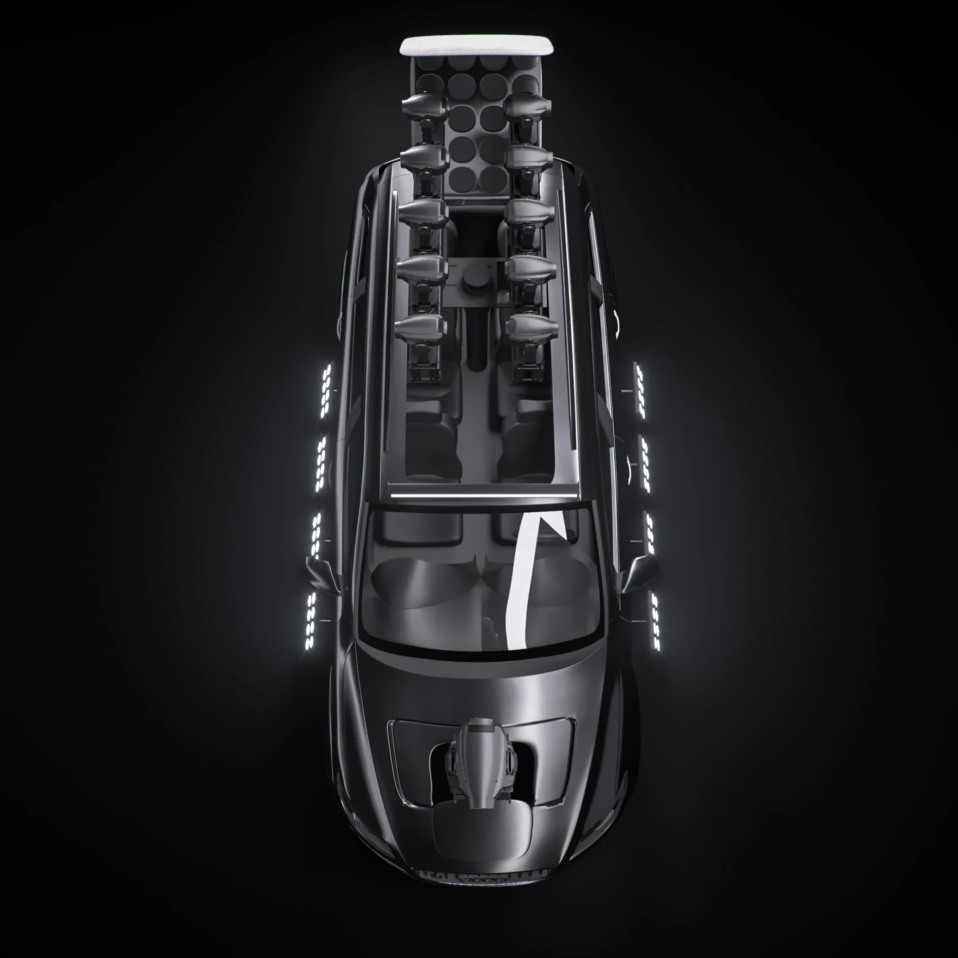 Suburban Luminous Tactical Vehicle No. 2: Audi Q7. Audi model provided by free3d.com and textured and modified by me.