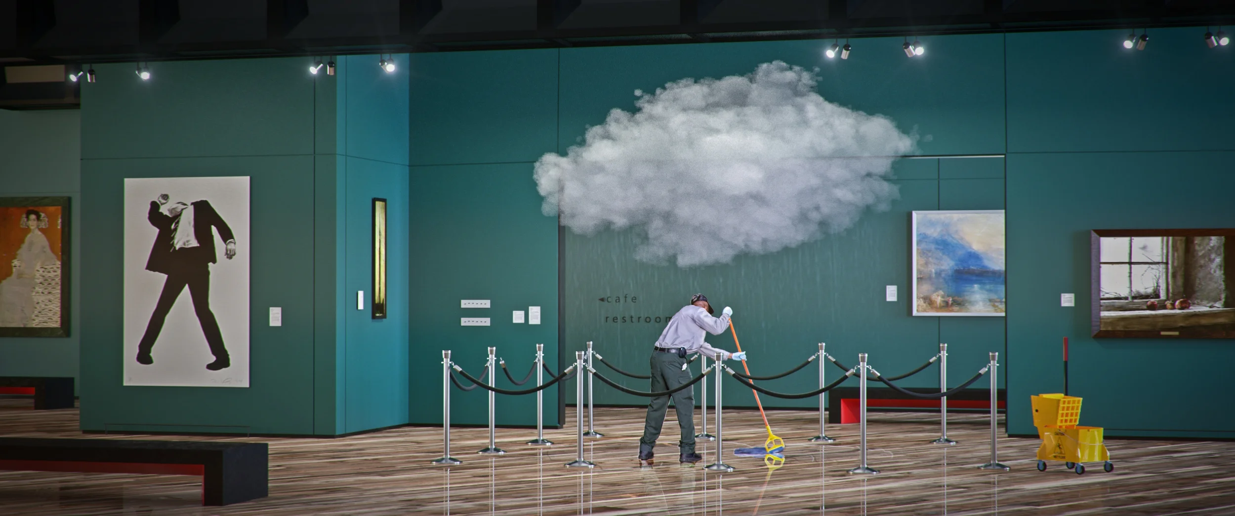 VBD cloud provided by Travis Davids. Artwork (l-r) Gustav Klimt, Robert Longo, Frank Lloyd Wright, J.M.W. Turner, and Andrew Wyeth.