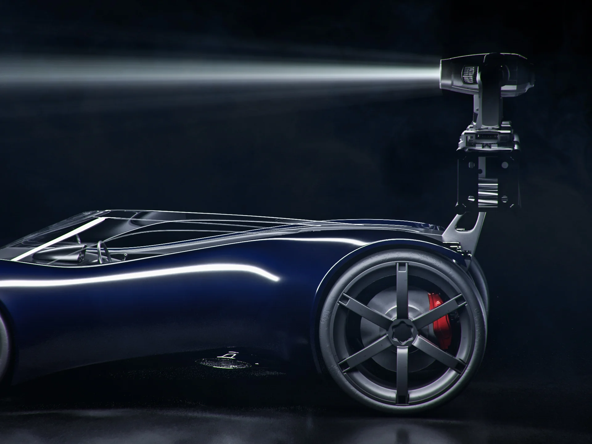 Luminous Tactical Vehicle No. 5. Lotus model provided by Turbosquid and textured and modified by me.