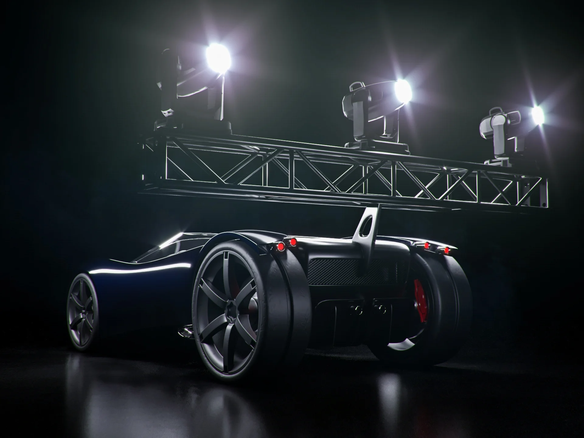 Luminous Tactical Vehicle No. 5. Lotus model provided by Turbosquid and textured and modified by me.