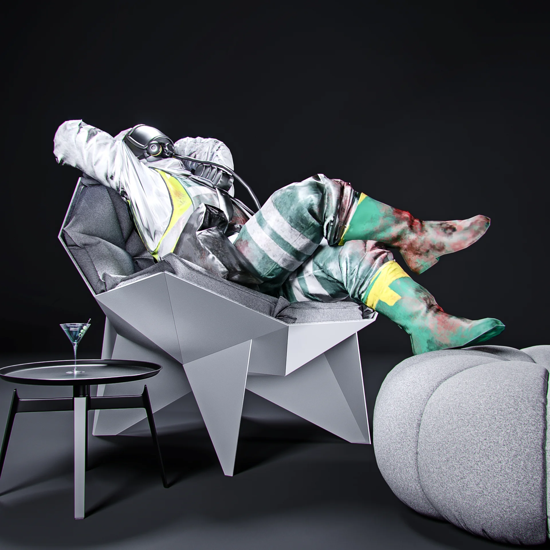 Furniture models from Dimensiva. Fumigator model from Turbosquid.