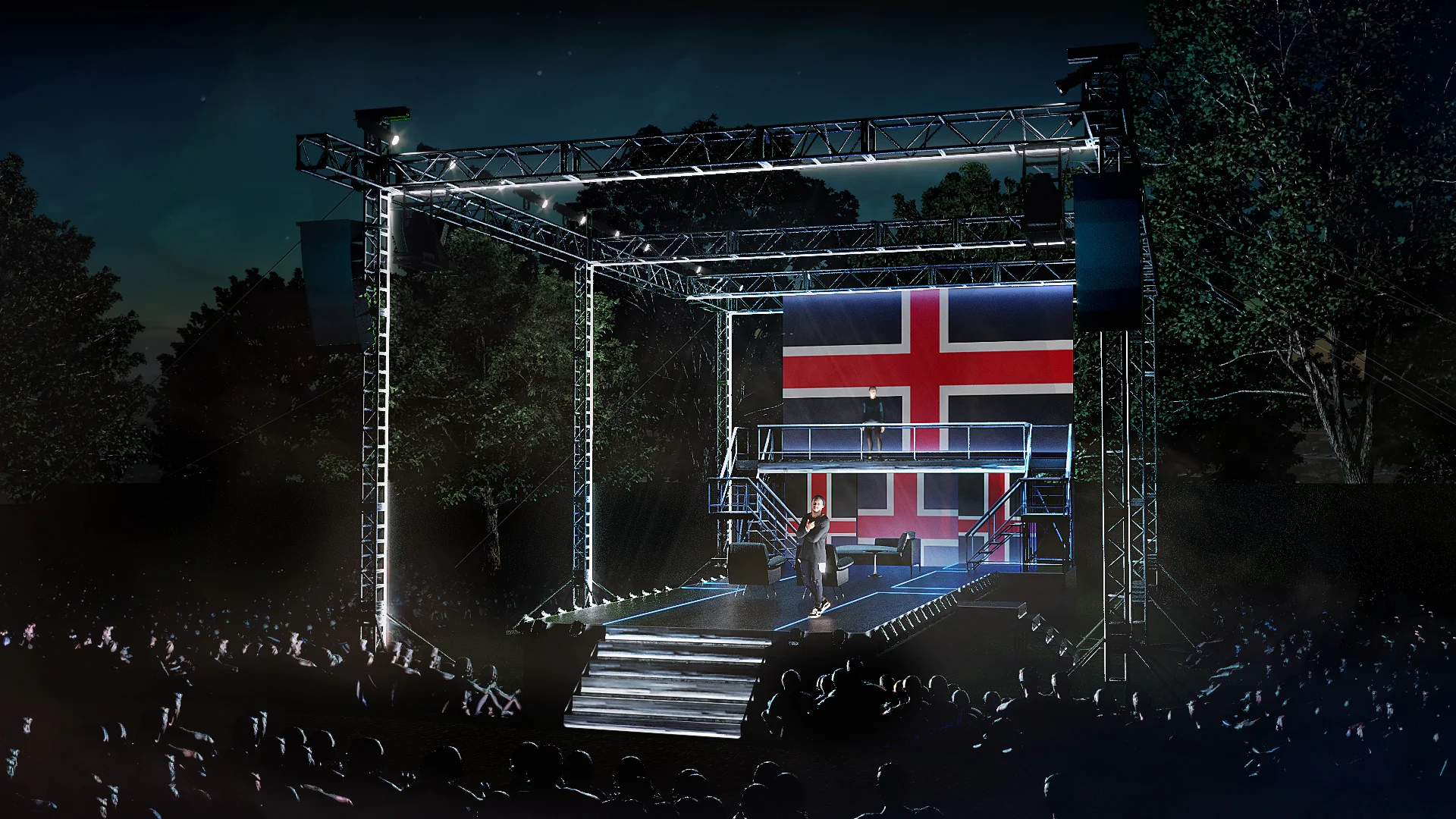 Richard III : Commonwealth Theater, Boston. Scenery and lighting by Eric Southern.