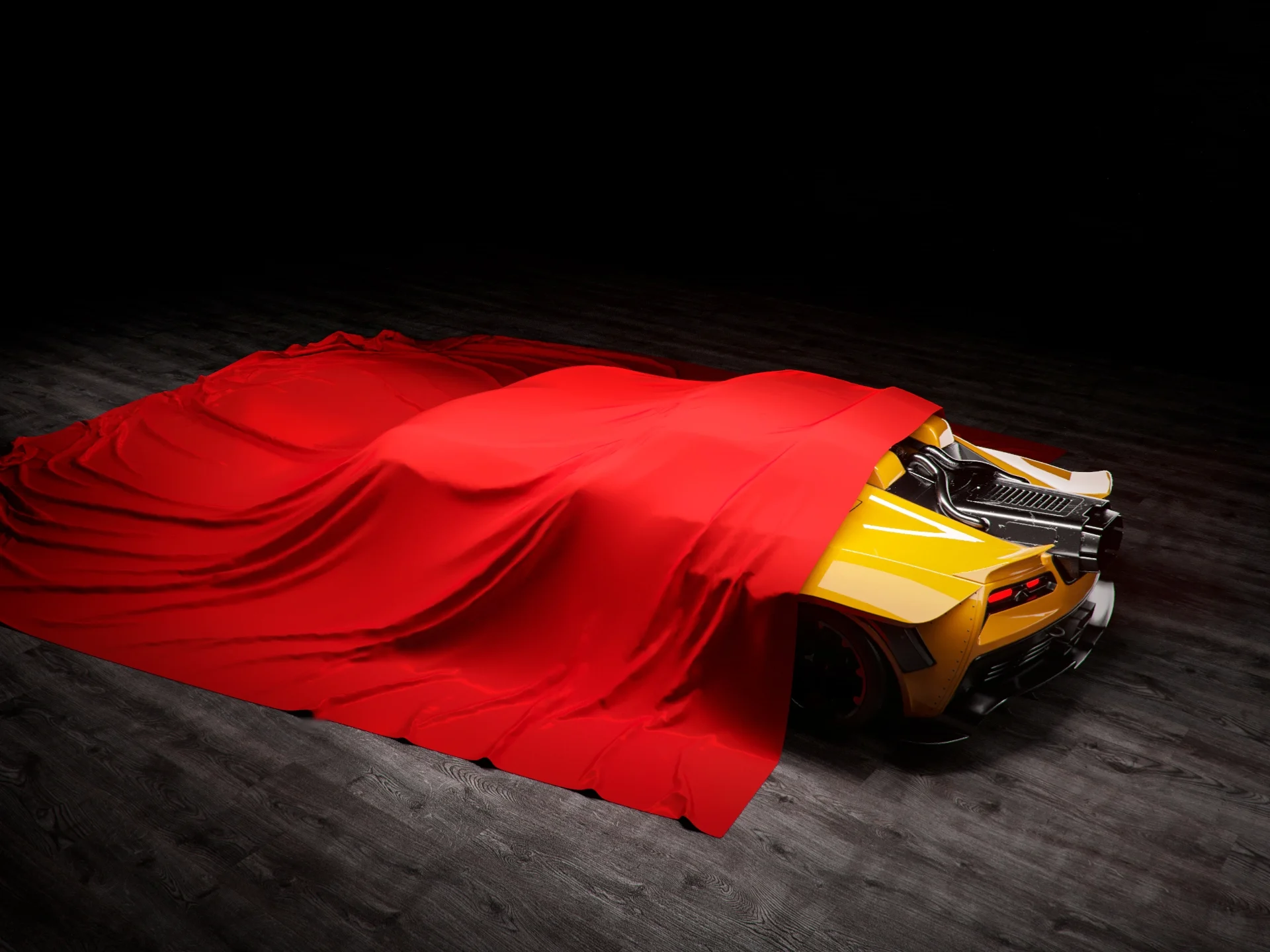 Testing Marvelous Designer Cloth simulation. Jetvette model provided by Ollitei