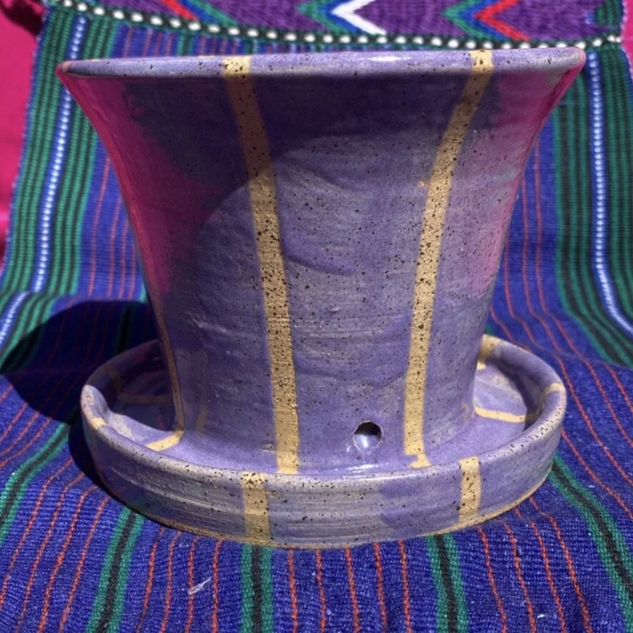 Lavender Striped Pot