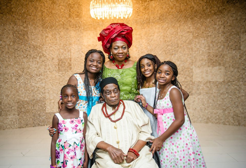 My father and step-mother, and their grand-daughters, at my sister's wedding 2012