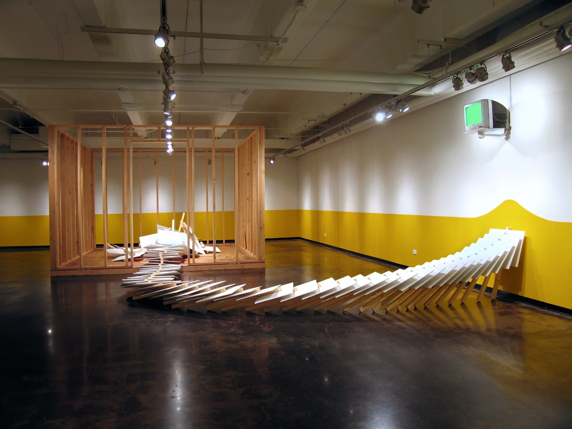 The Shift From Green and the Quietude of the Swallowing Ground , 2008 Video Installation