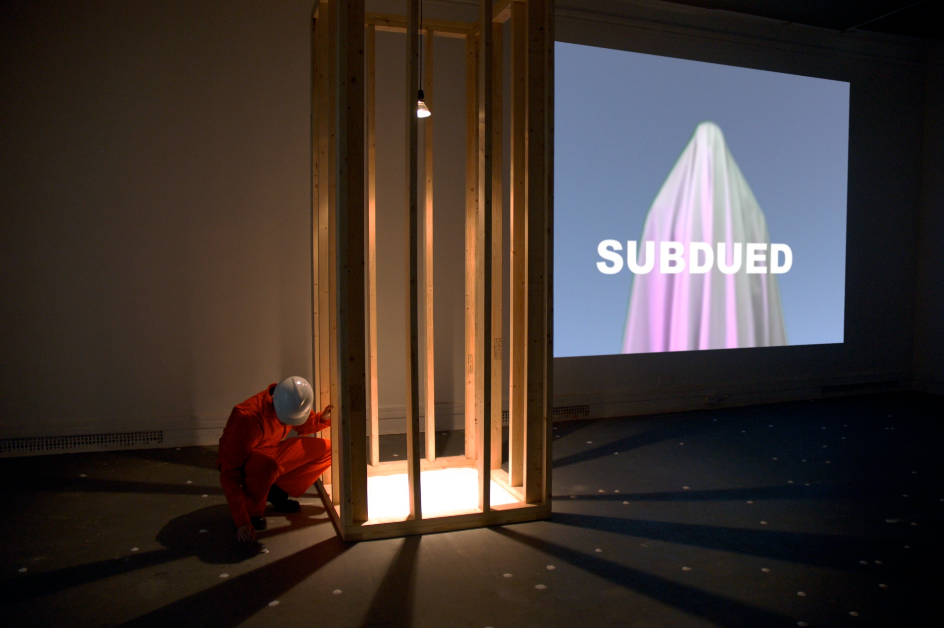     Simultaneous Repellents (Repressed Sentient, Oppressed Séance)  , 2008 Video Installation with Performance Art  