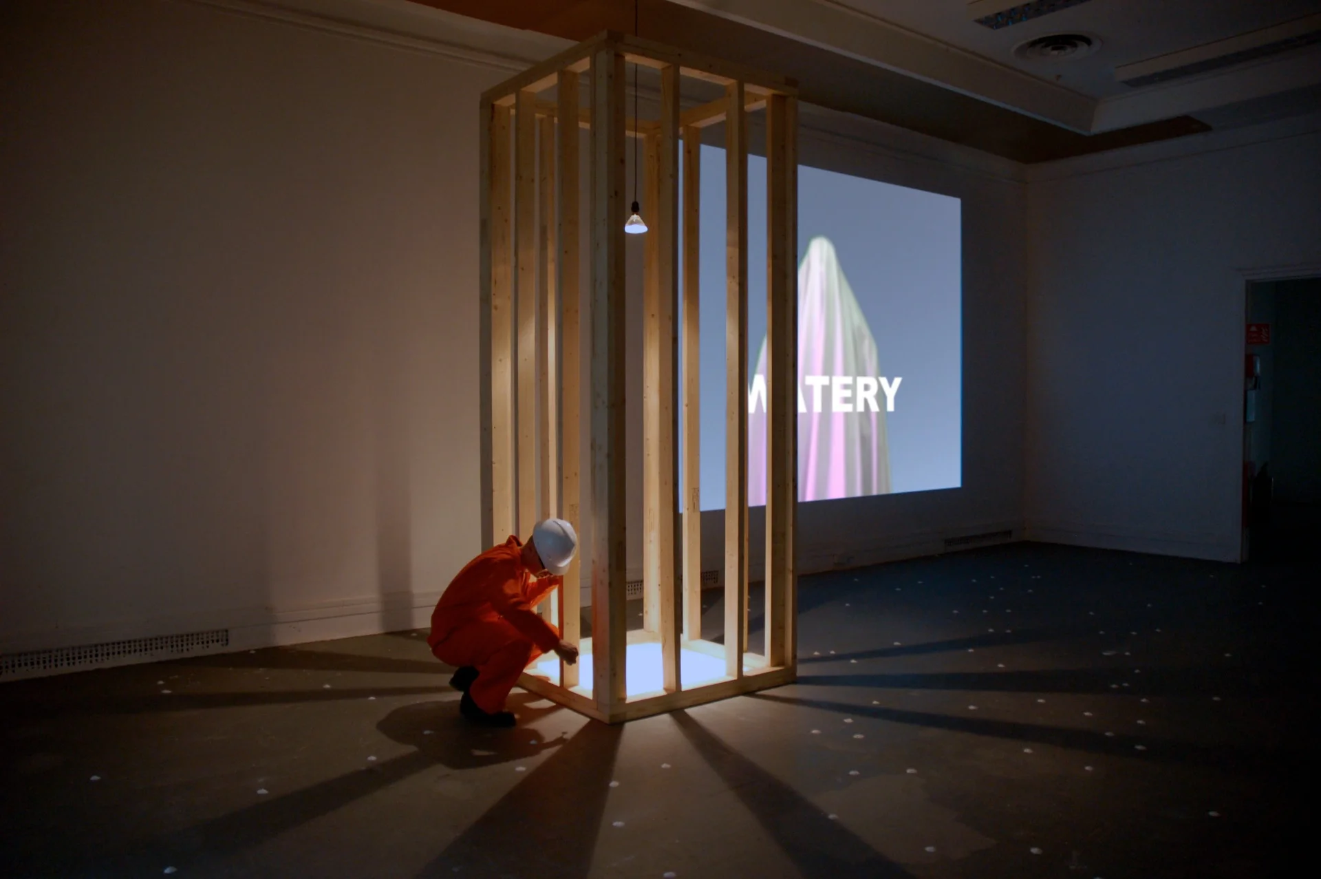 Simultaneous Repellents (Repressed Sentient, Oppressed Séance) , 2008 Video Installation with Performance Art
