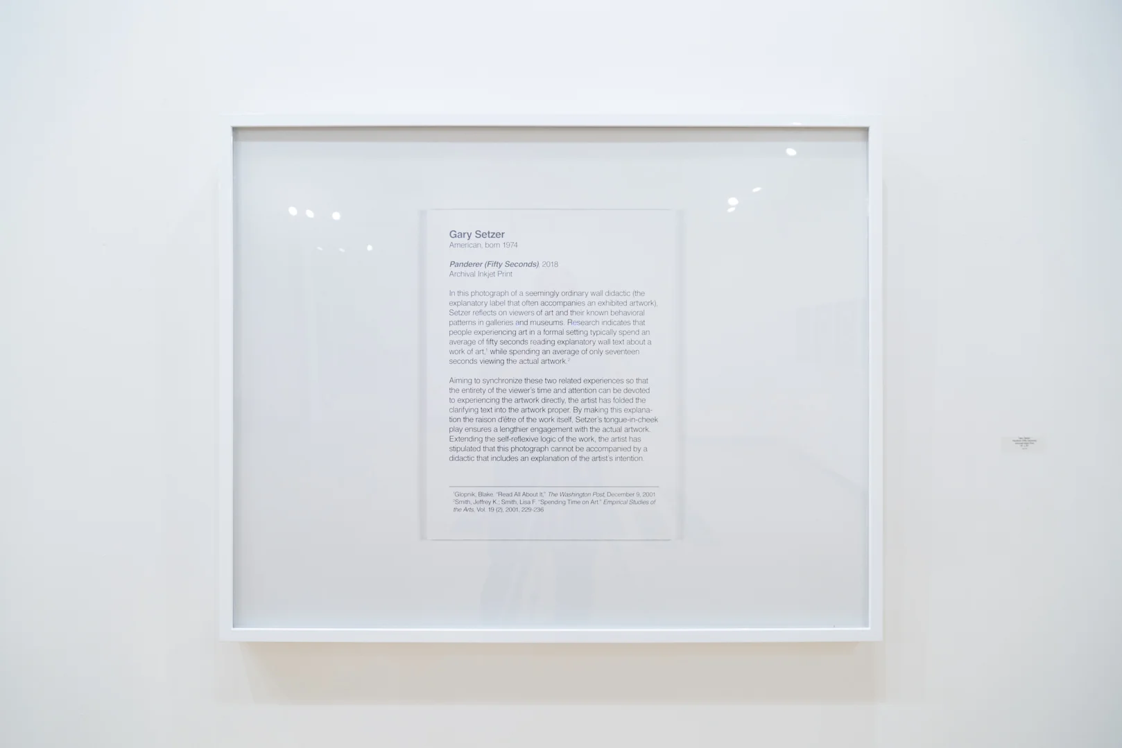 Panderer (Fifty Seconds) , 2018 Archival Inkjet Print 38” x 30”