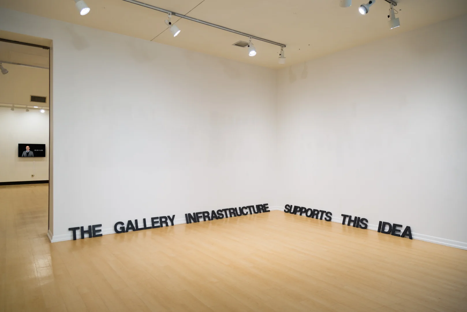 The Gallery Infrastructure Supports This Idea , 2019 Wood, India ink, and wax Size variable