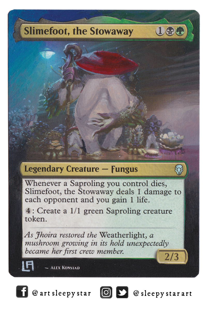 MTG Card Alters  Sleepy star