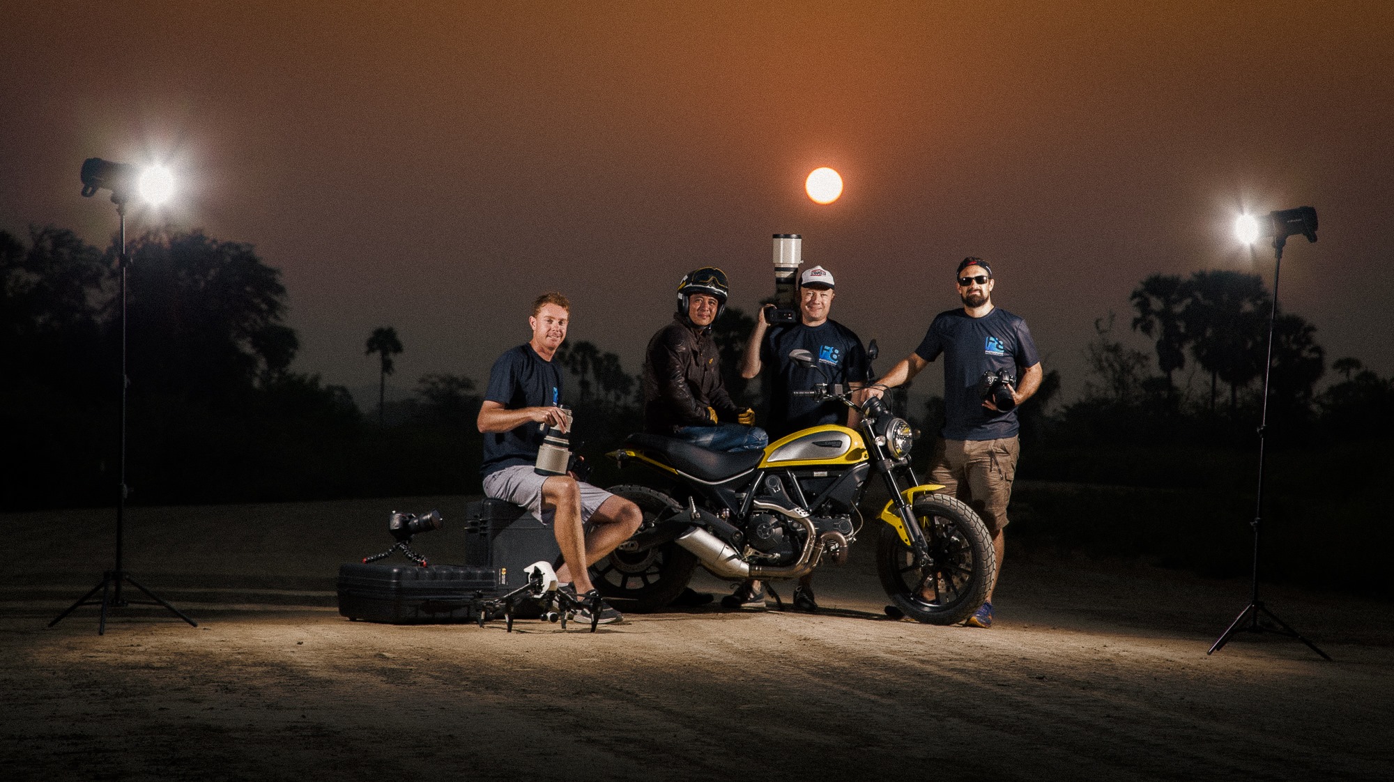 Team F8, 2015 at Ducati Scrambler launch.