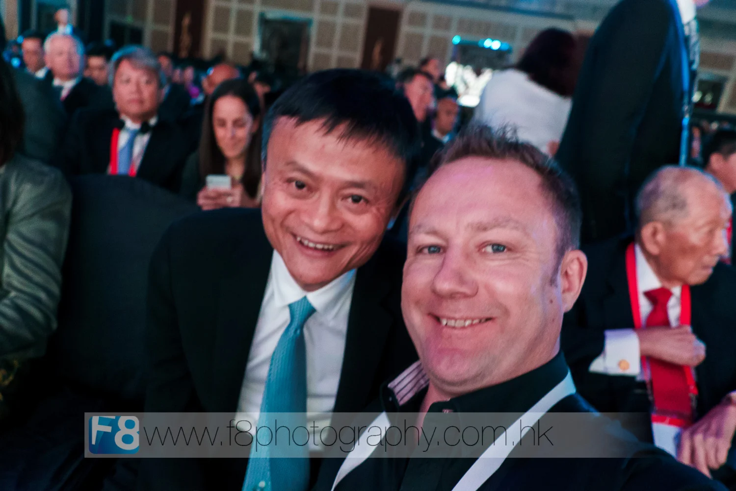 shameless selfie of myself with jack ma on the front row of apec 2015....out of focus, but still worth it...lol.