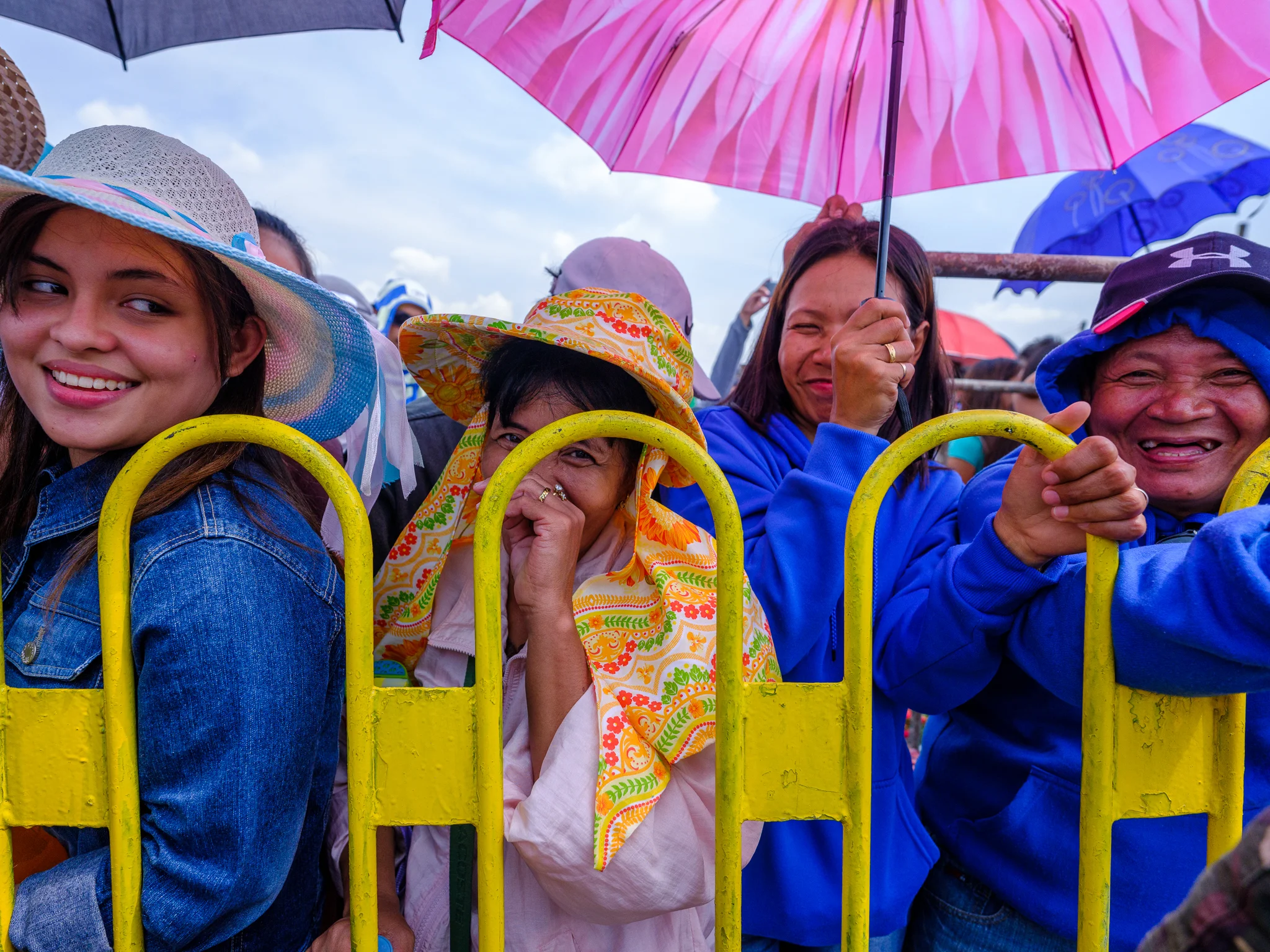 The large crowds are kept behind barriers amid tight security, enforced by the Army and local police forces throughout the popular event. Fuji GFX, 23mm.