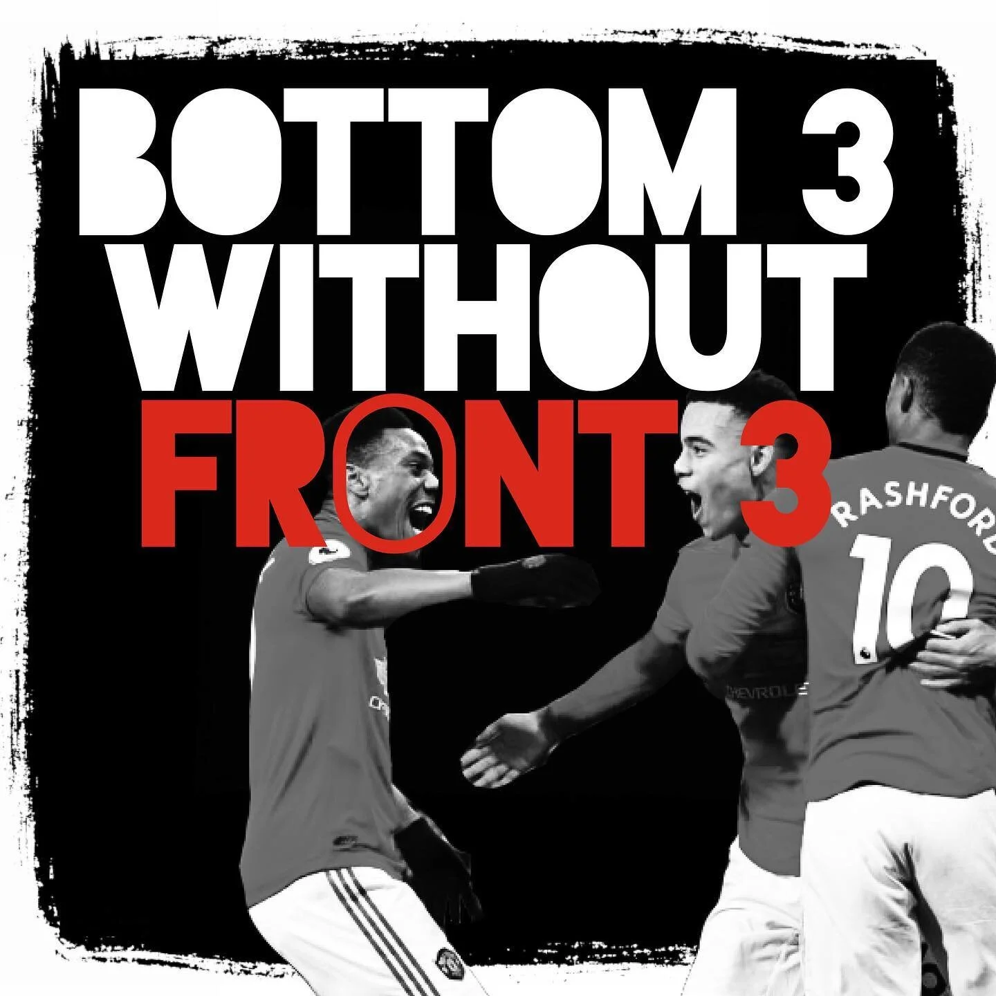 @ManchesterUnited would be 19th without @marcusrashford @martial_9 and @masongreenwood 🔥 43 goals / 13 assists / 33 points 🔥 Scrapping for @premierleague survival against @AVFCofficial @officialAFCB @WatfordFCofficial @WestHam and @officialBHAFC #B