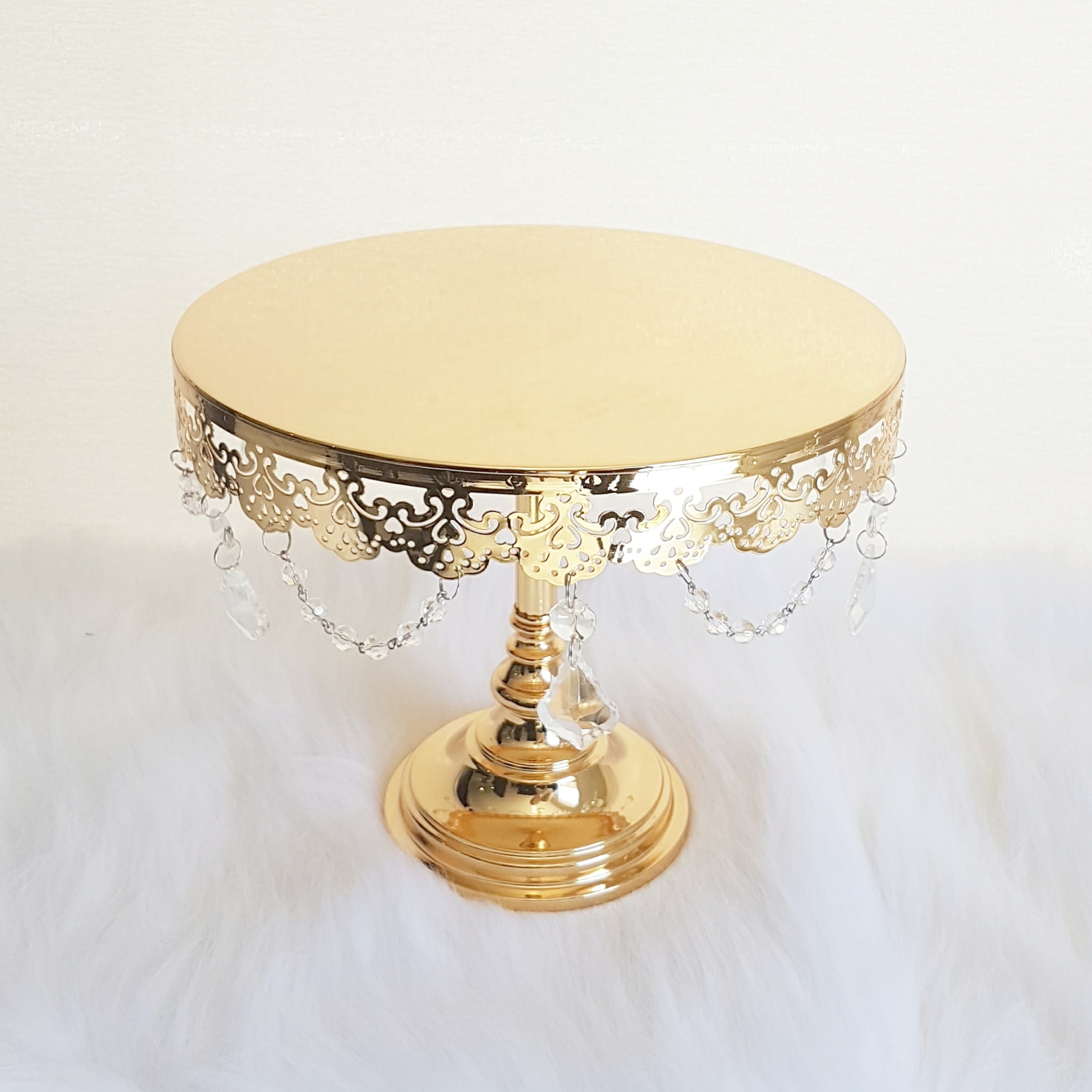 Gold Crystal Drape Stand - 10" $20