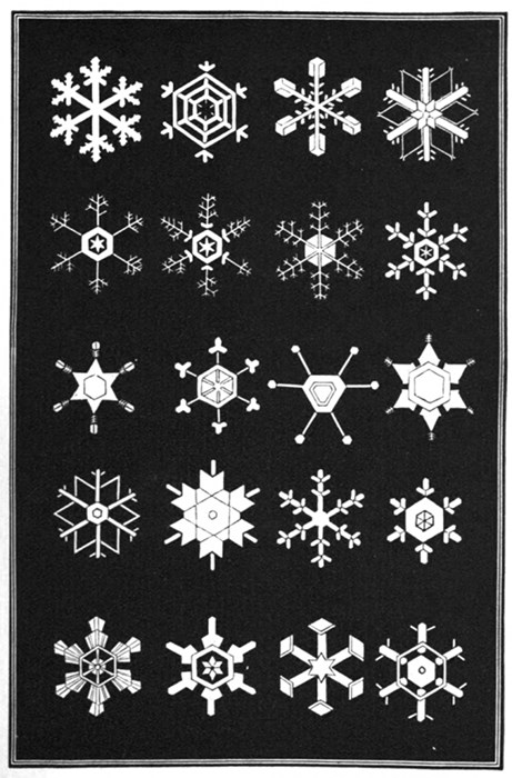 Printed in 1963, Snow Flakes: A Chapter from the Book of Nature is a beautiful ode to the endless geometry of the snowflake.