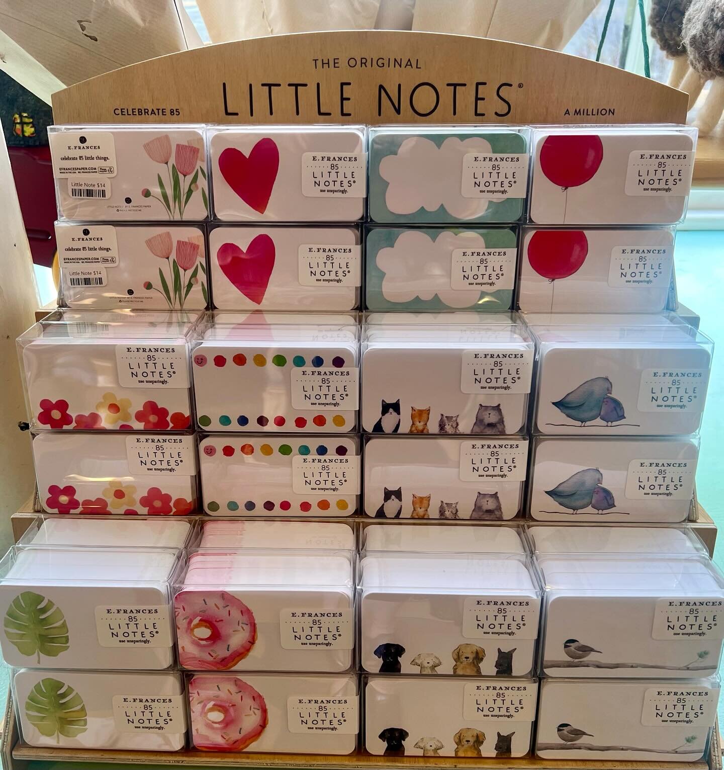 Newly arrived: Little Notes from E.Frances Paper 

* Are they valentines for 85 of your closest friends?
* Thank you notes with just enough space?
* Lunch box notes for the entire Second Grade?
* Just the perfect little tuck-in when you need just one