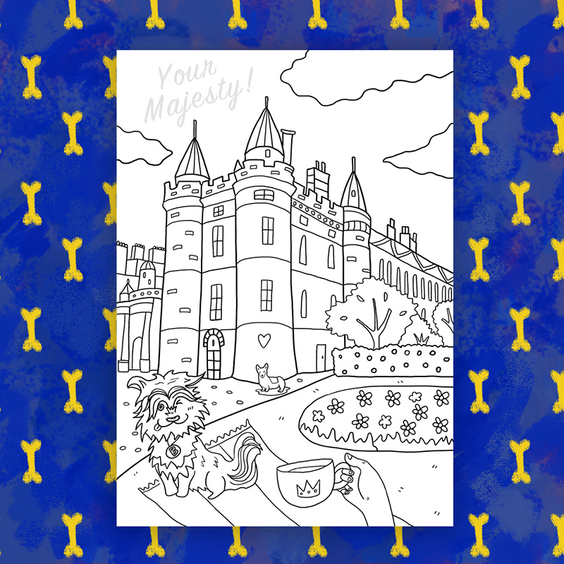 The Holyrood Palace and the Edinburgh's Bobby.
