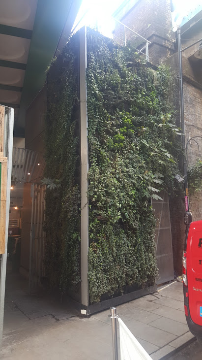 Treebox - Borough Market, Stoney Street SE1 9AA. Nice small green wall, use to be maintened only with LCT, now it looks better.