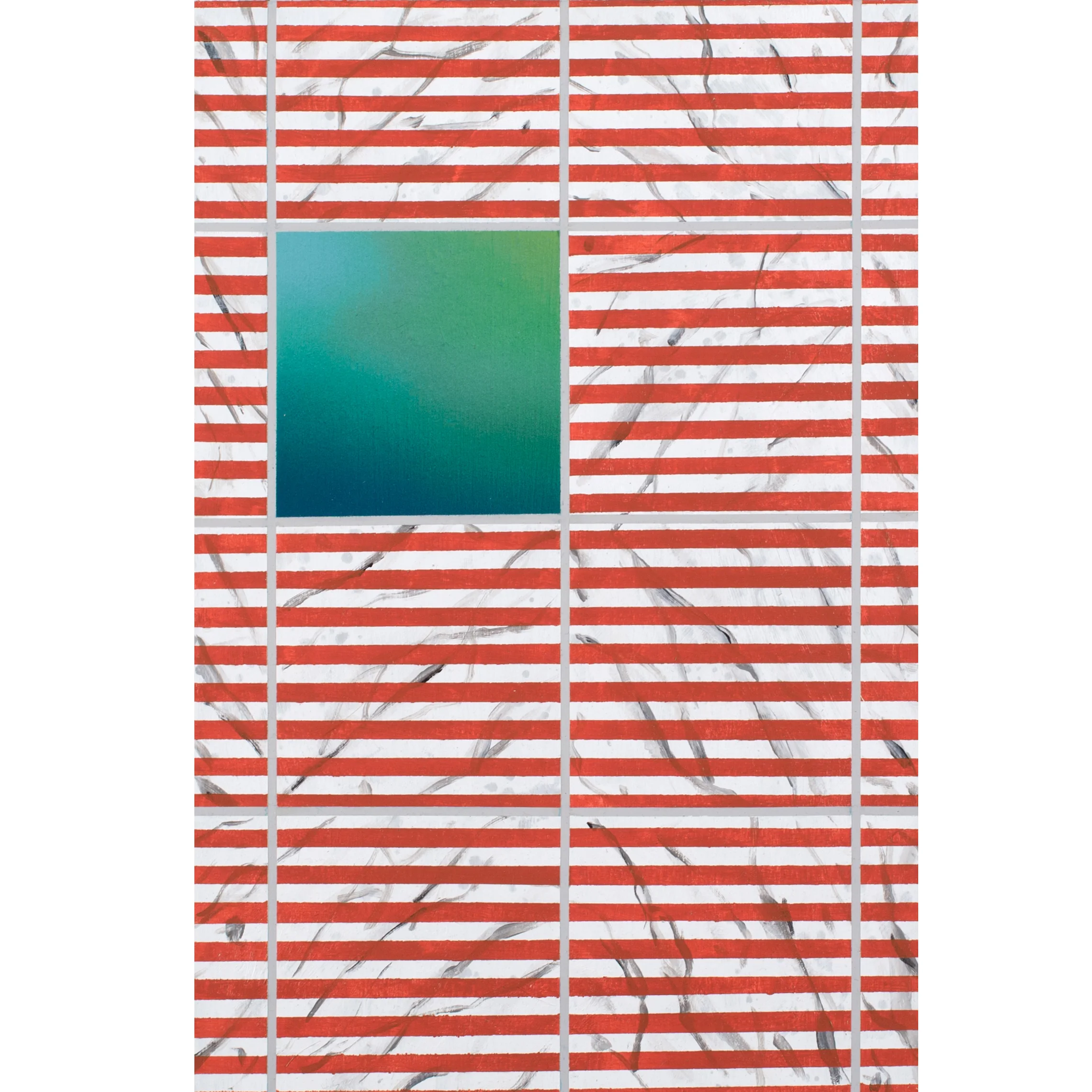 Lost Marble , Acrylic on Hand Cut Sheetrock, 15 x 10 inches, 2014.