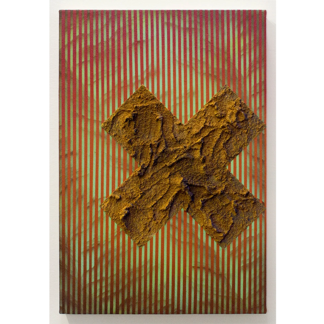 Untitled , 2018, acrylic and pumice gel on canvas, 15 x 10 inches.