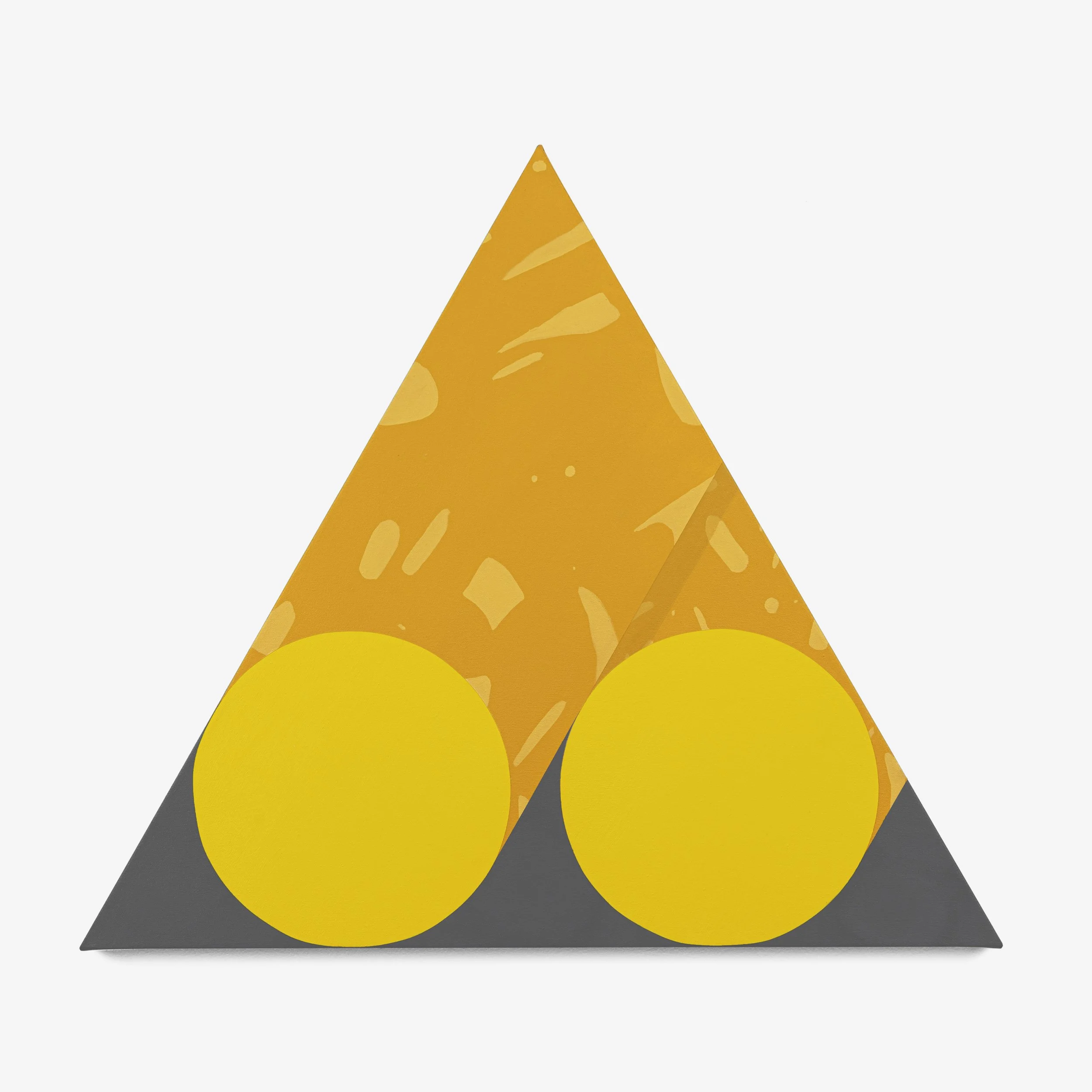 Two Yellow Circles on a Gray Background