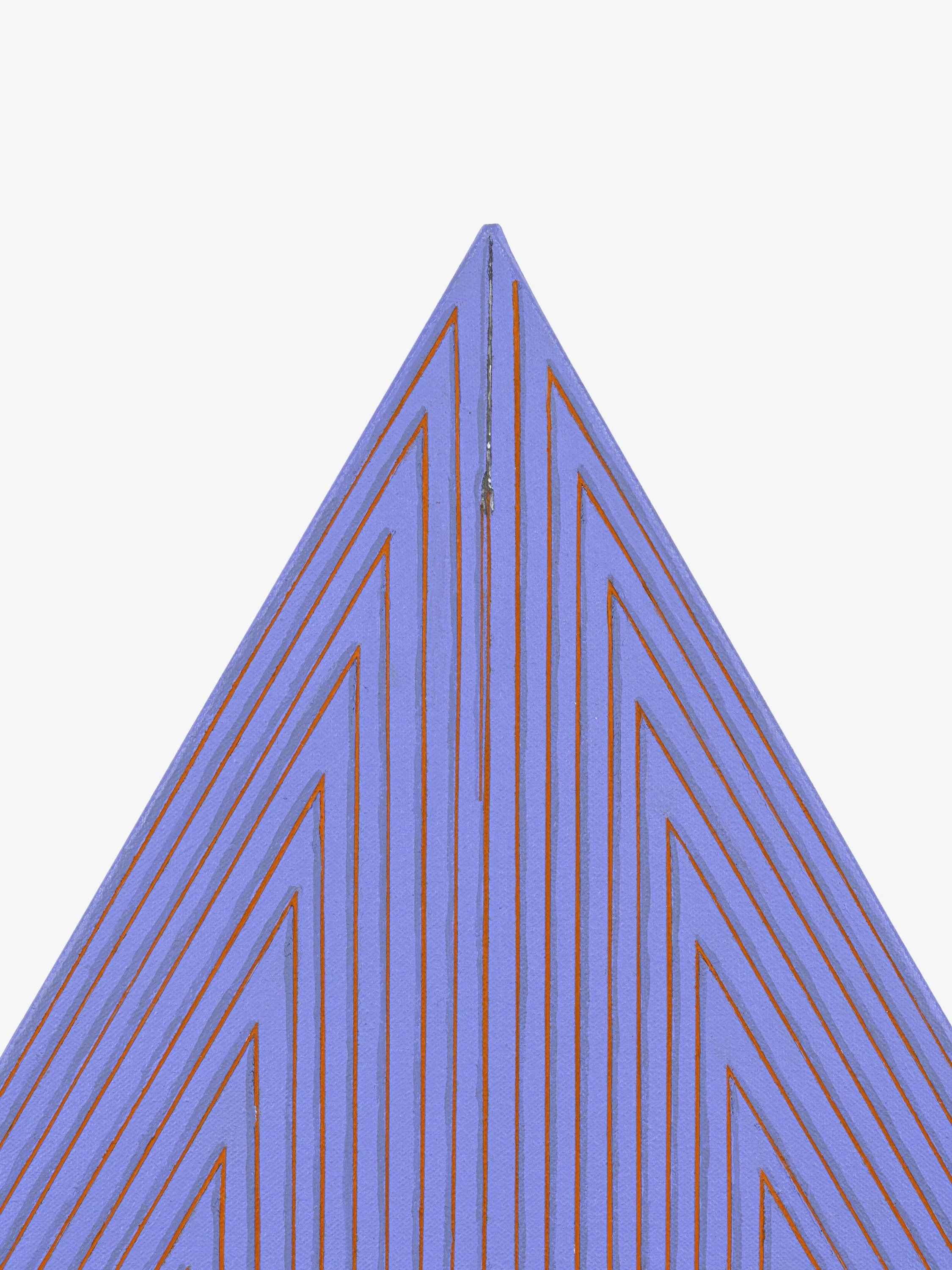 Red Line on a Blue-Violet Background