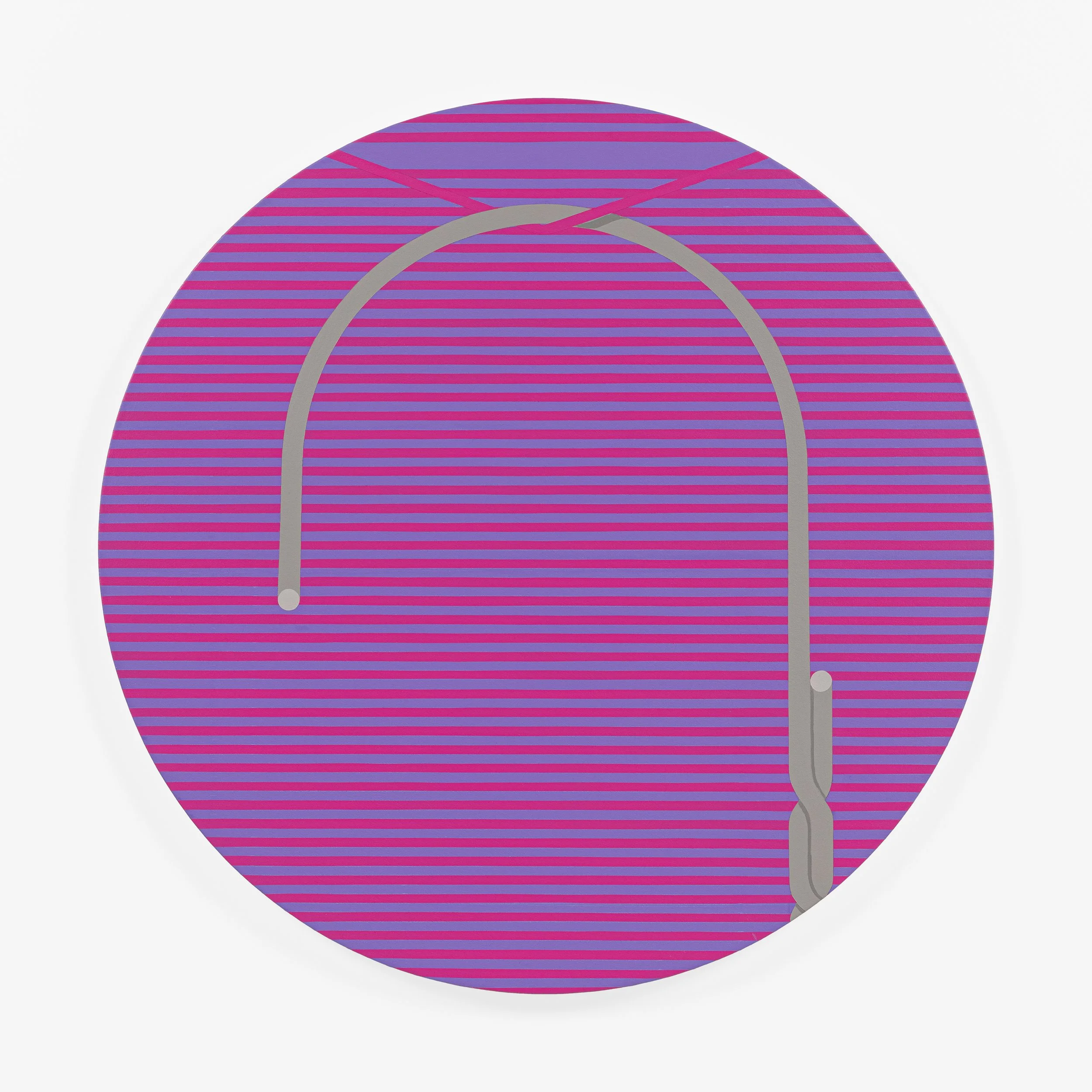 Magenta Lines on a Blue-Violet Background with Gray Interruption
