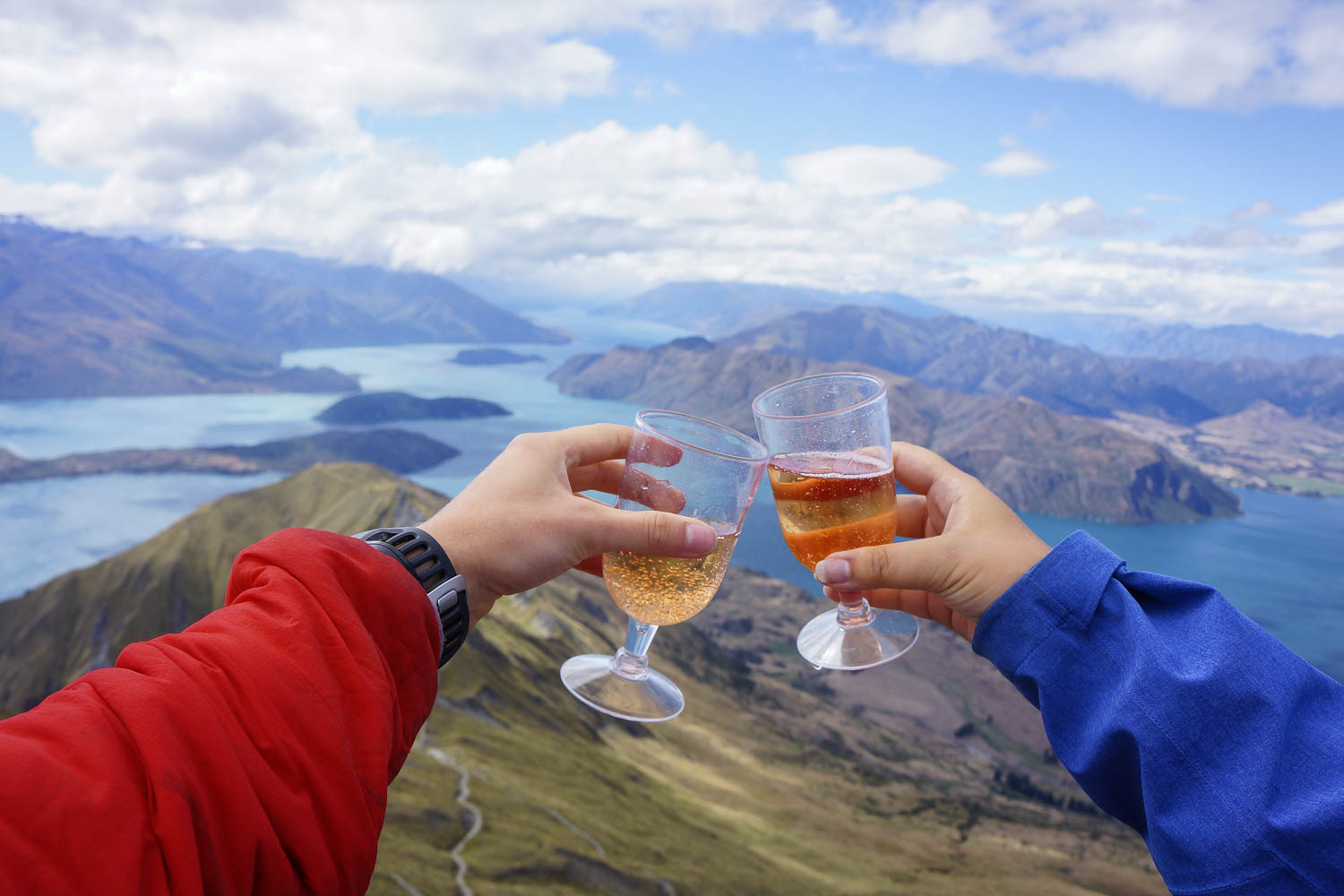 Every hike is made better with champagne. 