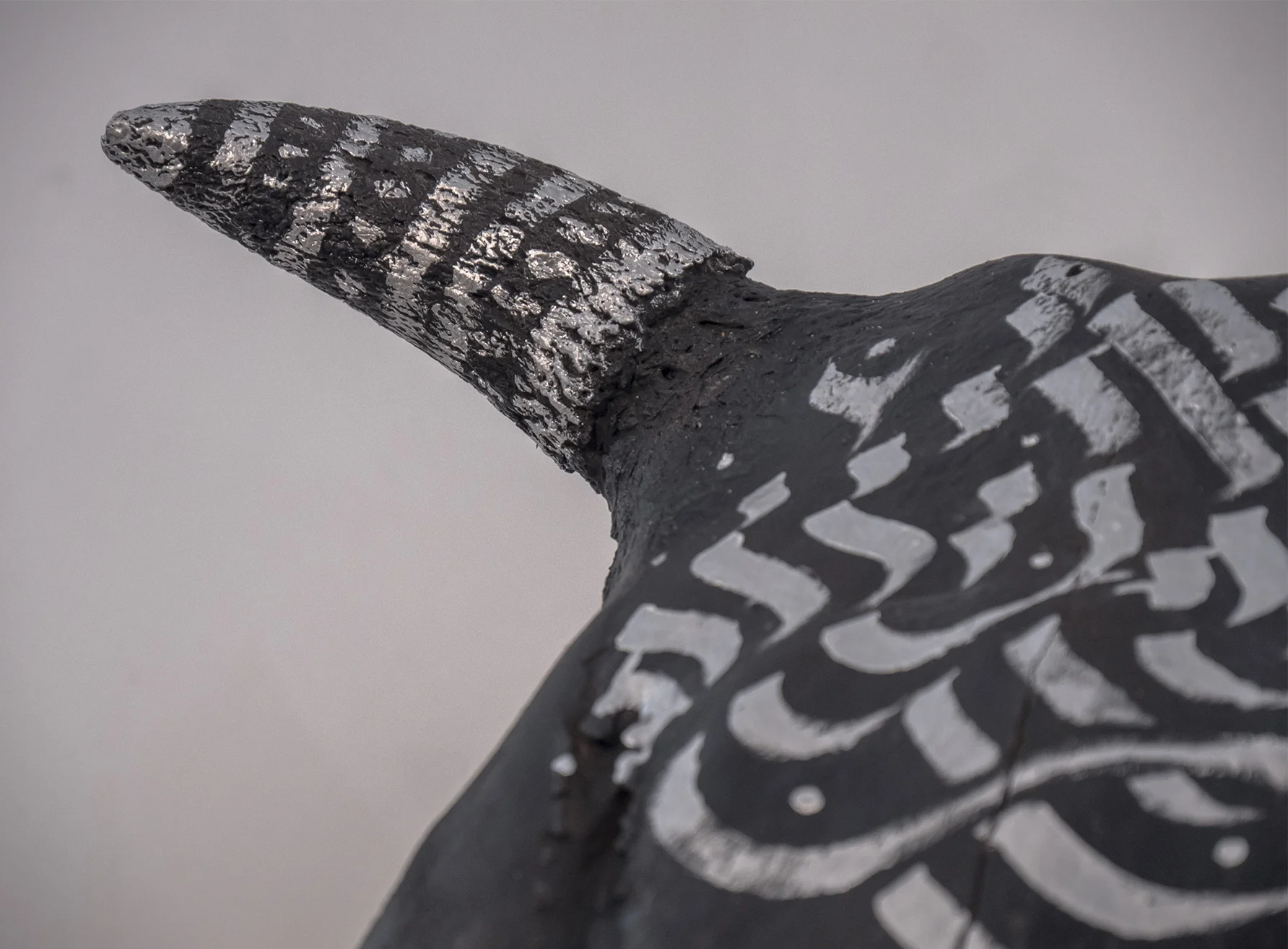    Silver pigment on a cow skull |&nbsp;2016   