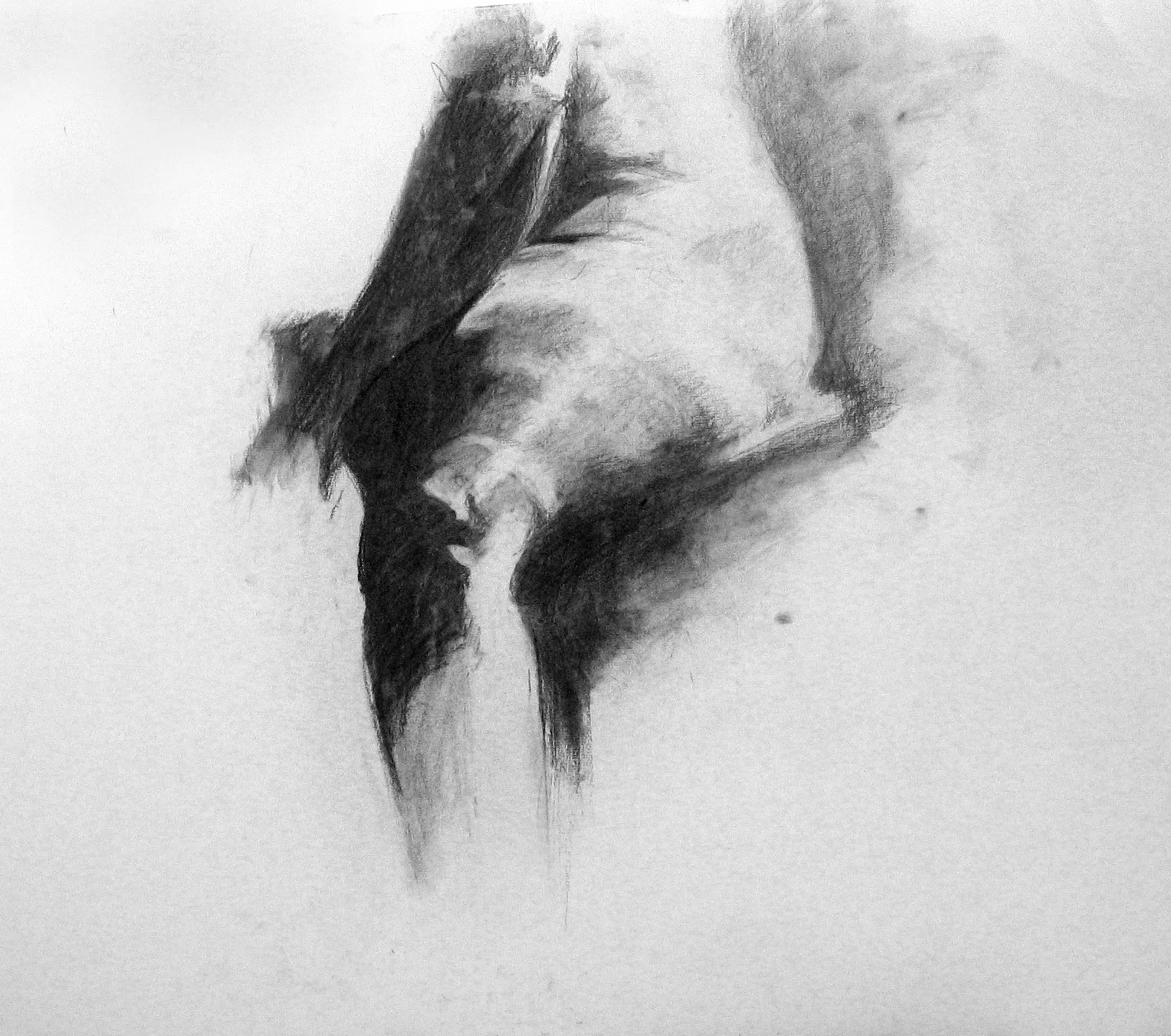 Sitting woman, charcoal on paper, 500x700 mm