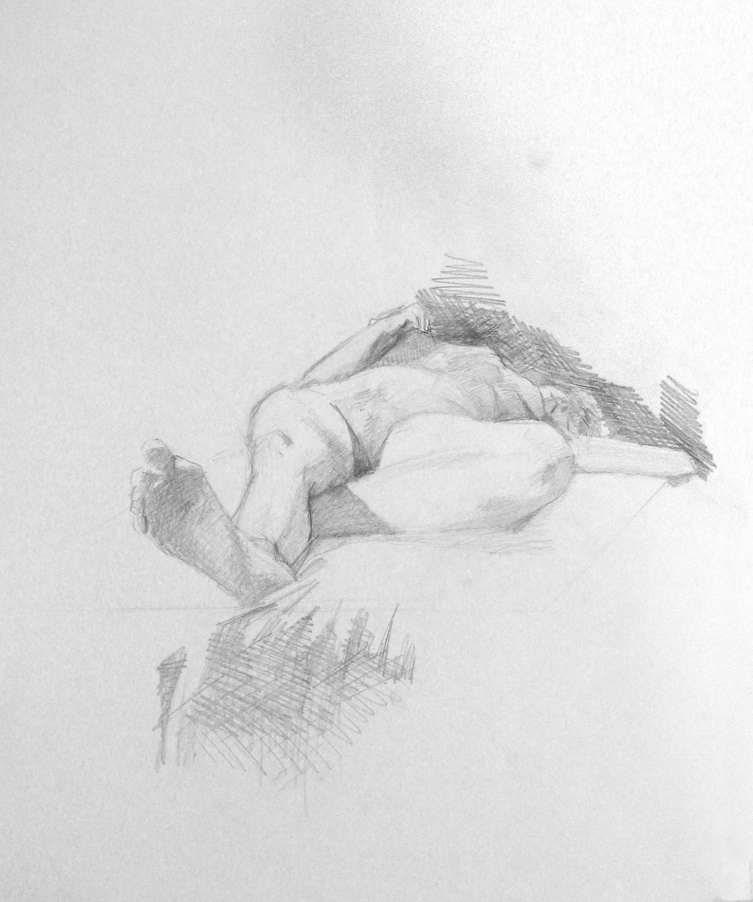 Sleeping woman, pencil on paper, 500x700 mm