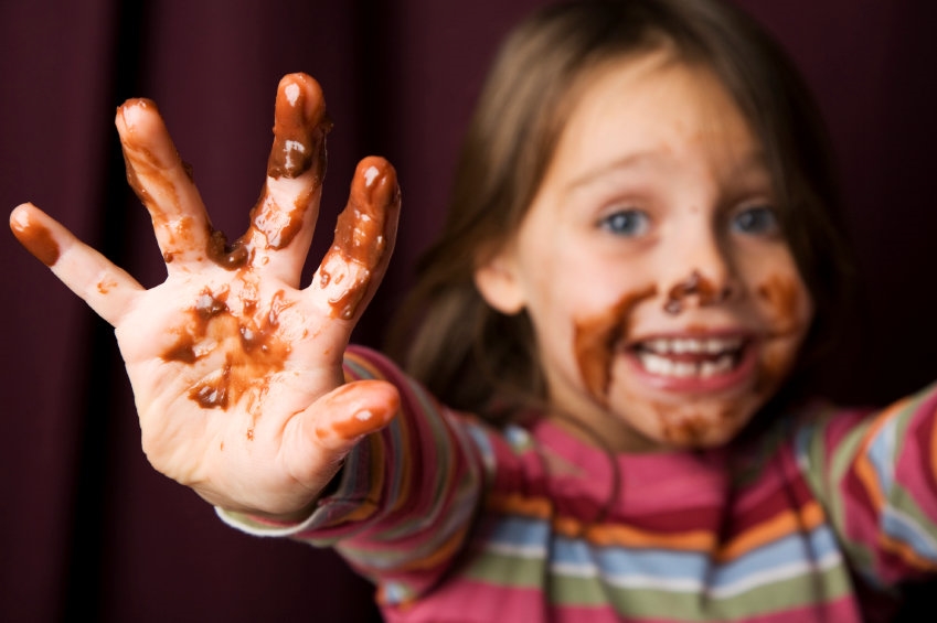 A sticky, messy kid is a happy kid.