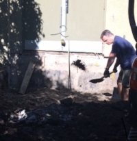 Doug dug a holy hole