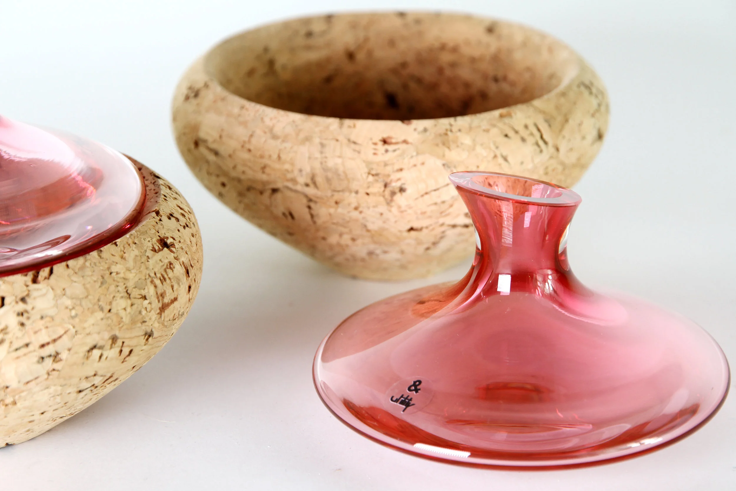 Pumpkin onion cork glass little vase.jpg