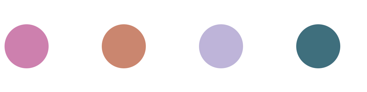 Colours 2019 : Pink, Apricot, Purple, Blue, Grey, Green, Silvergreen