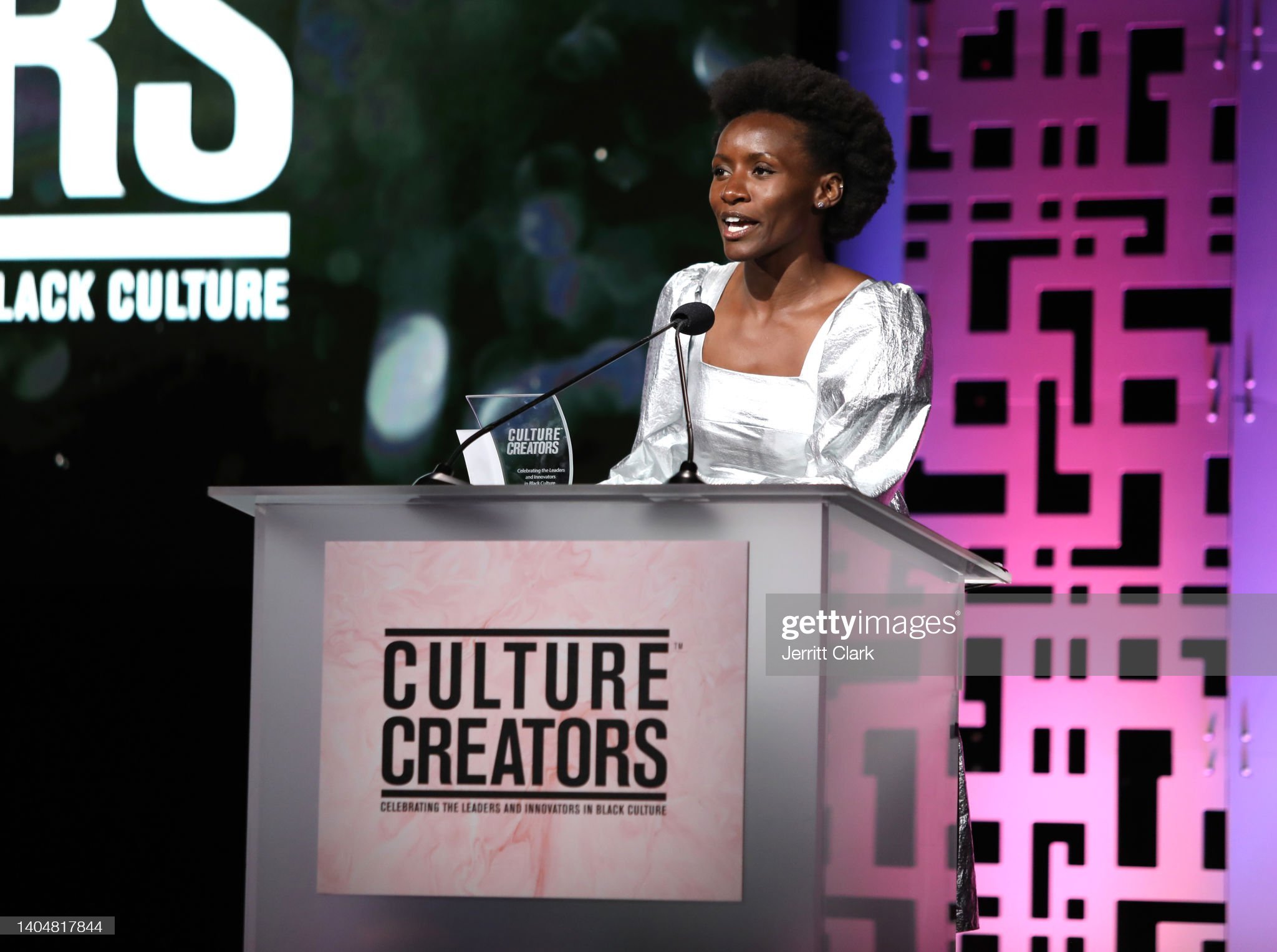  Flo receives the 2022 Culture Creators Visual Impact Award in Beverly Hills, CA. 