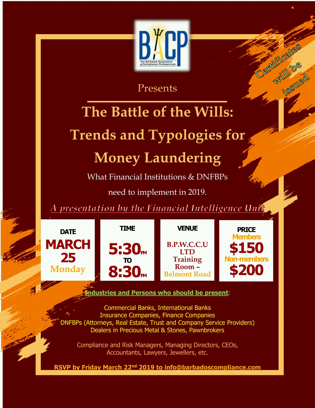 DON’ T MISS OUR UPCOMING SEMINAR!
