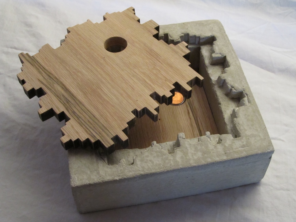 concrete, red oak, penny 2011