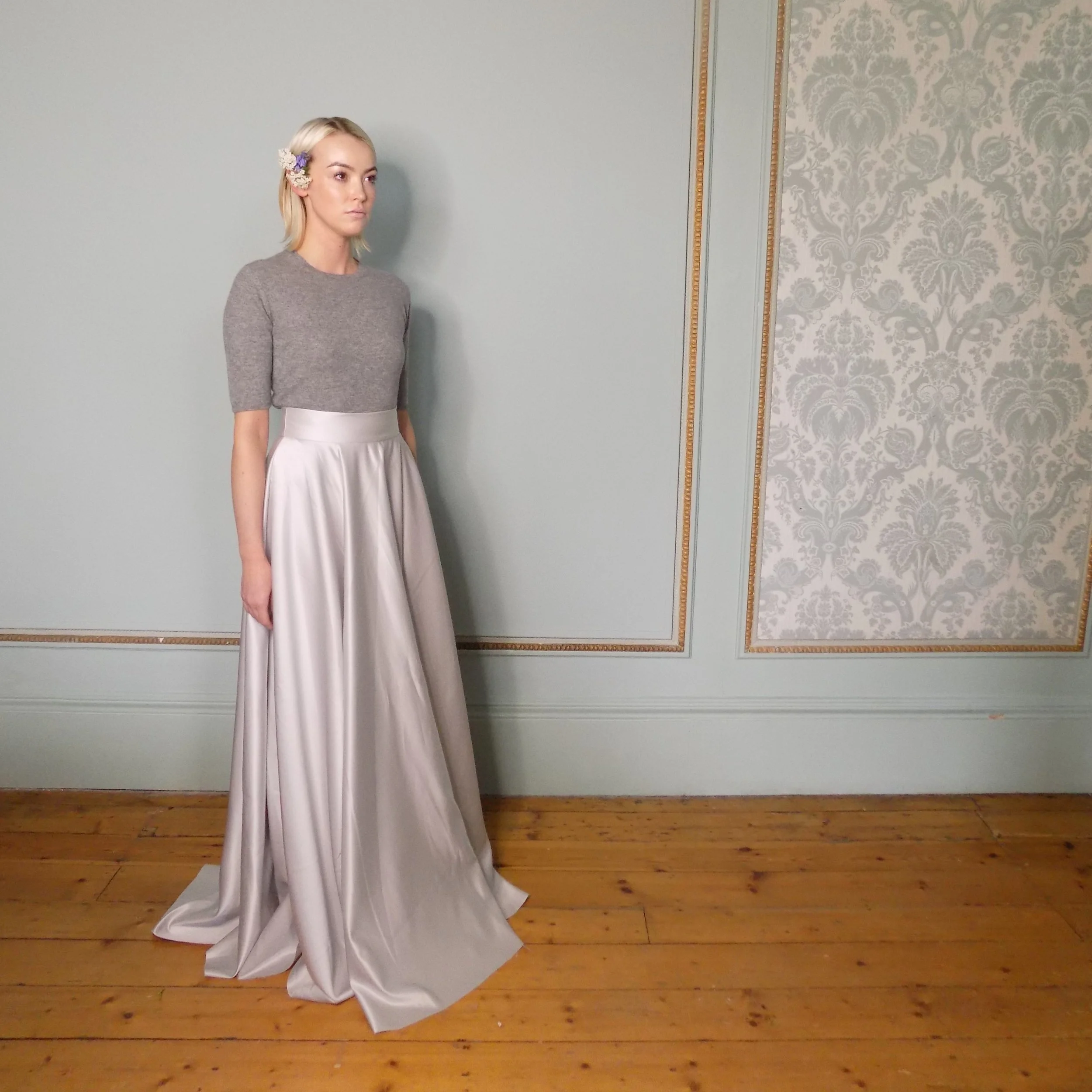 Carolyn Baxter Circle Skirt £130. Cross Cashmere T-shirt £260