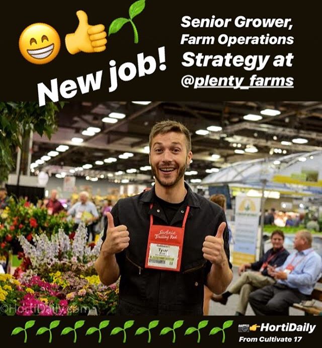 So excited to join the awesome team at @plenty_farms 😁! Can&rsquo;t wait to get growing! 👍🌱