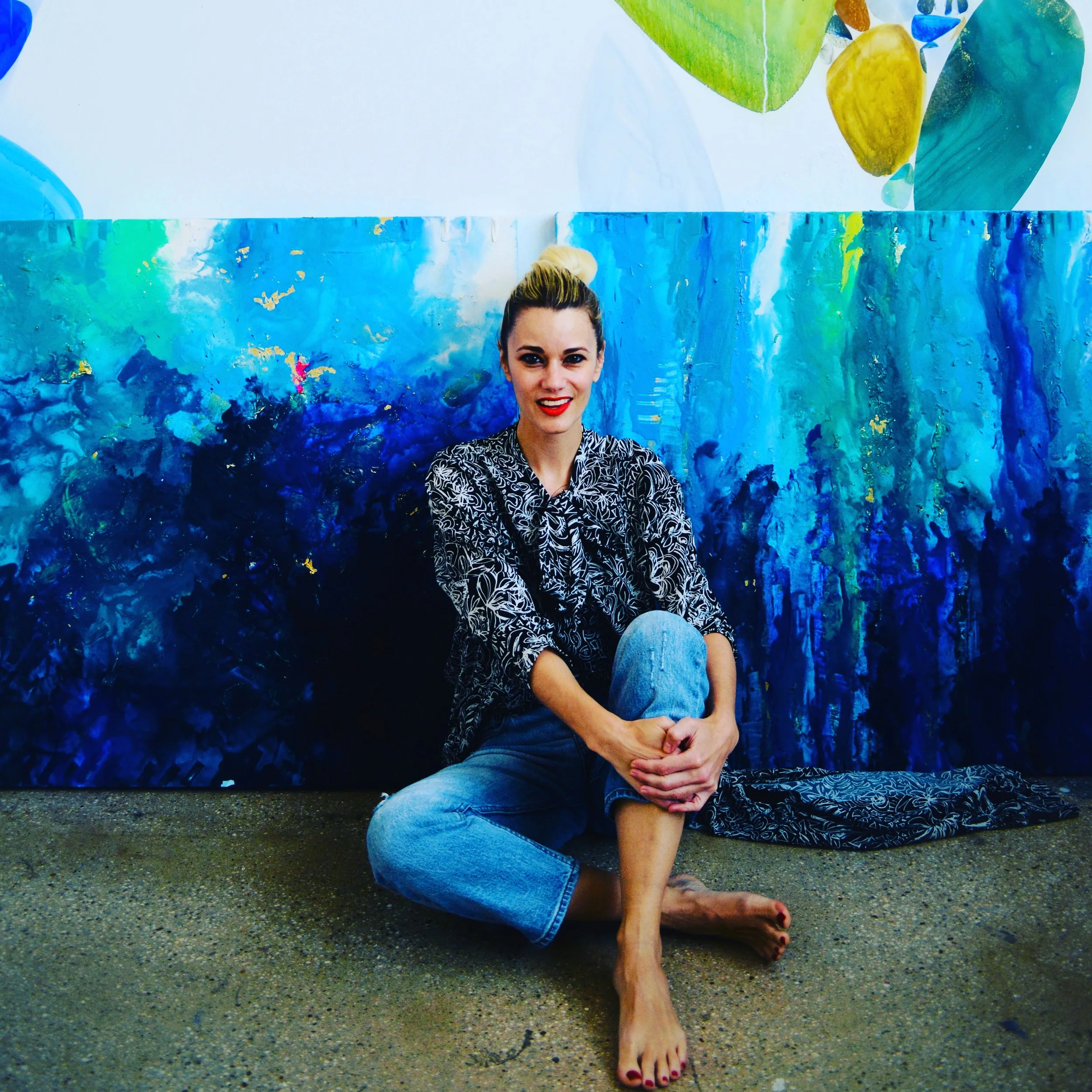 "Ocean Abstract" Diptych 1-2