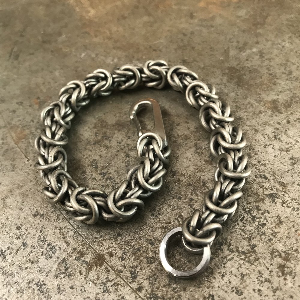 16 Gauge One Way Double Loop in Loop Bracelet — OberMetalWorks
