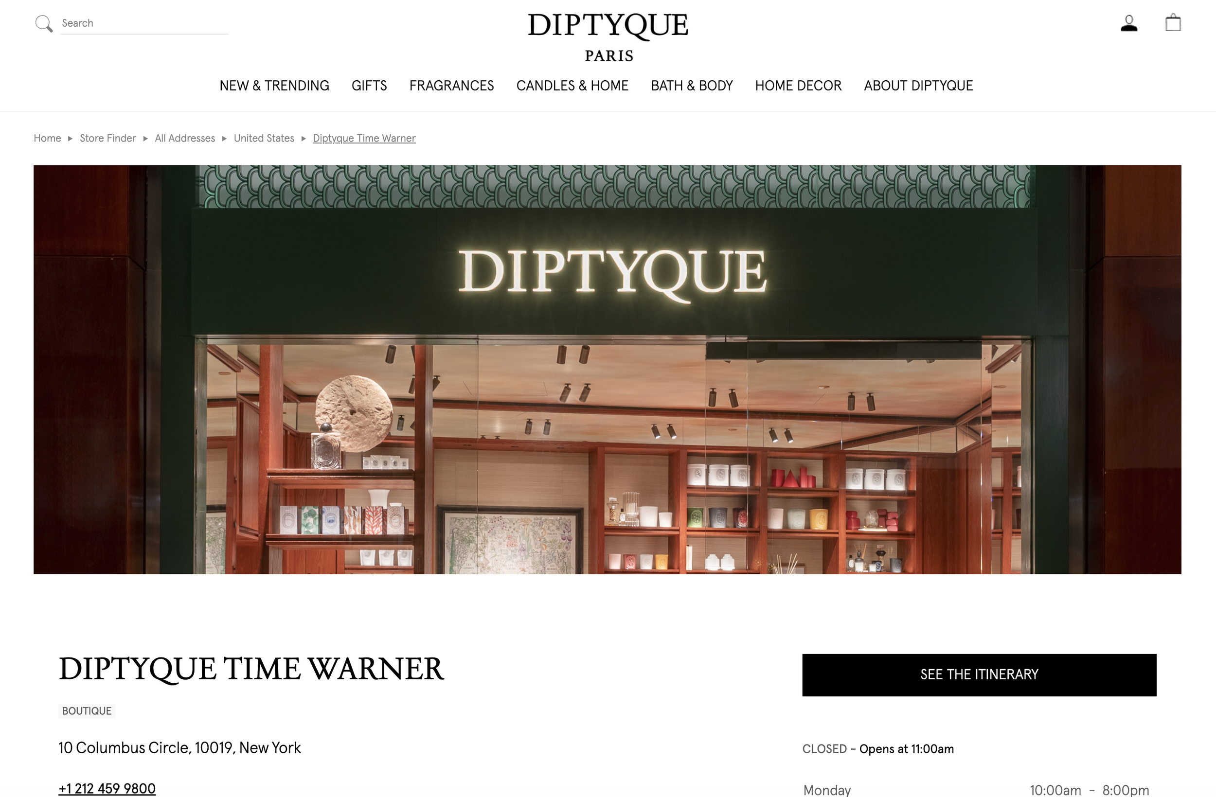  Exterior photo for Diptyque Columbus Circle 