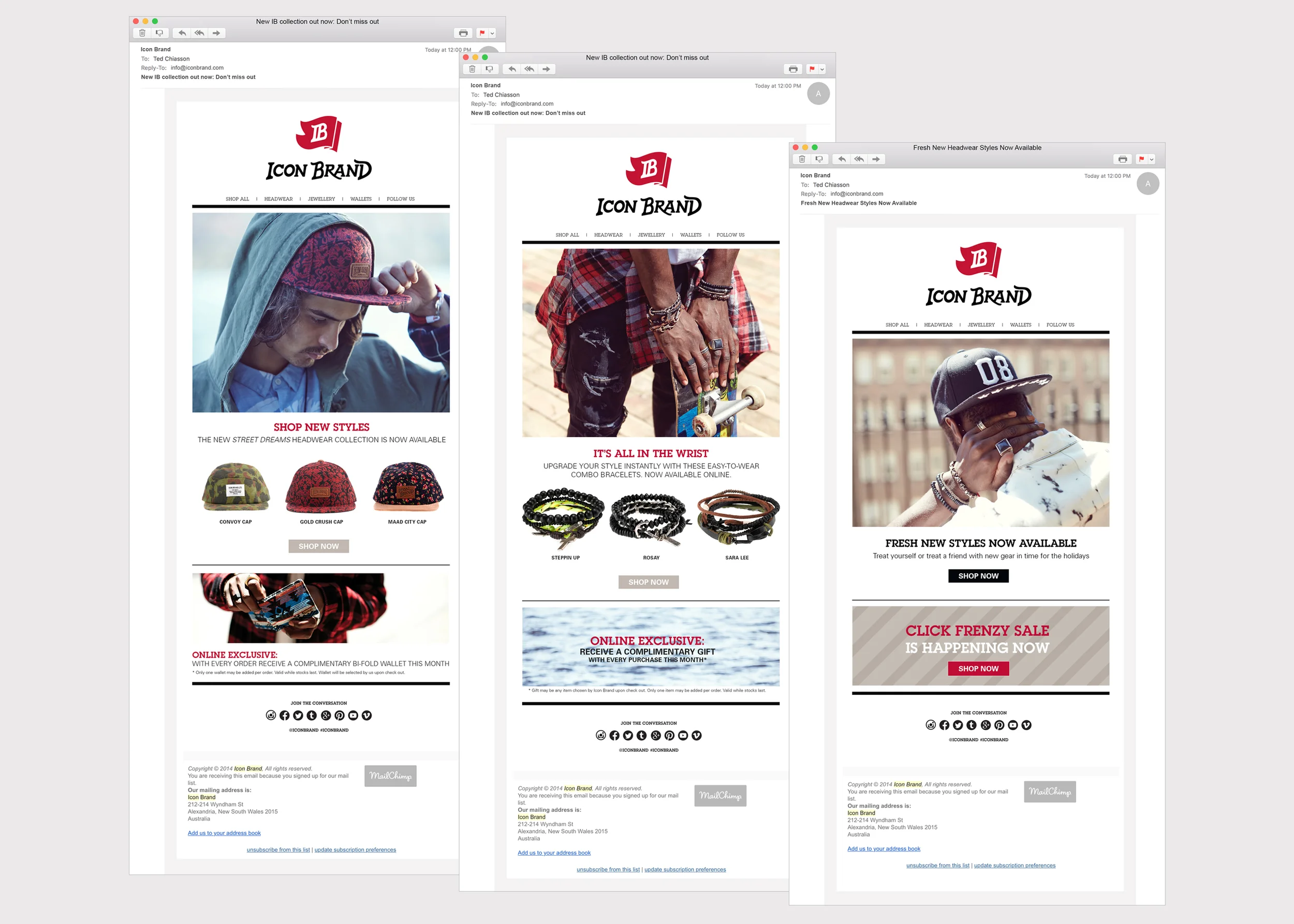 EDM/newsletter digital layouts