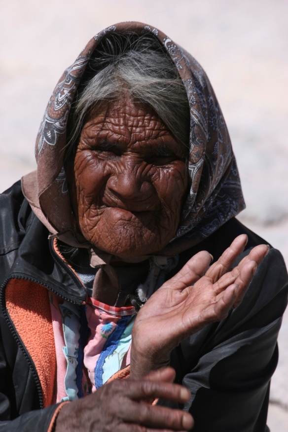 Old woman, India.