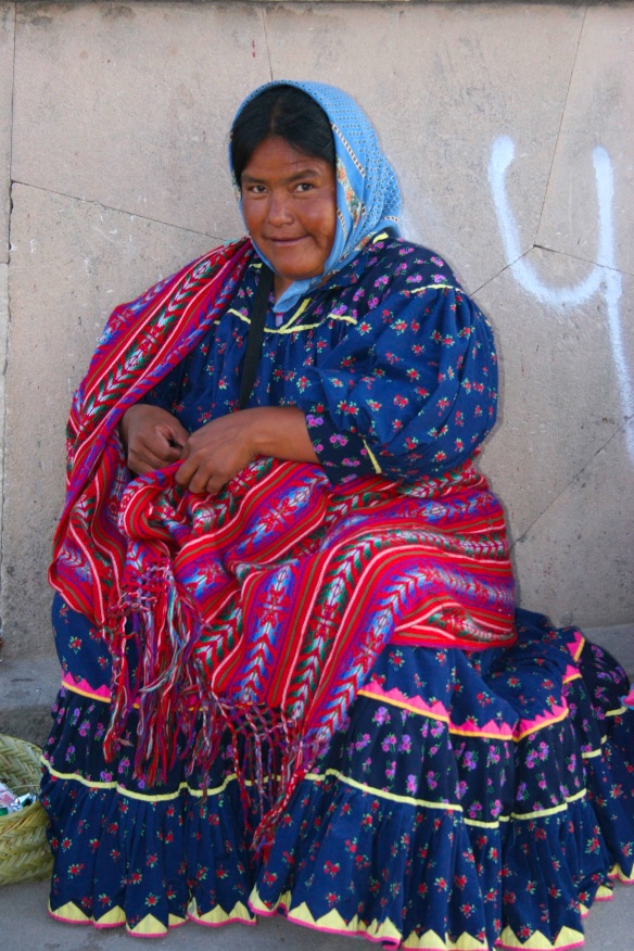 Guatemalan lady in her daily fineries. 