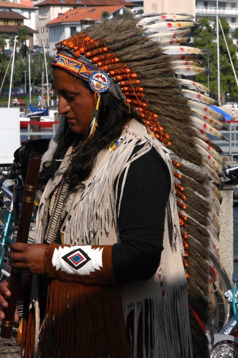 Red Indian in Europe. Locarno, Switzerland.