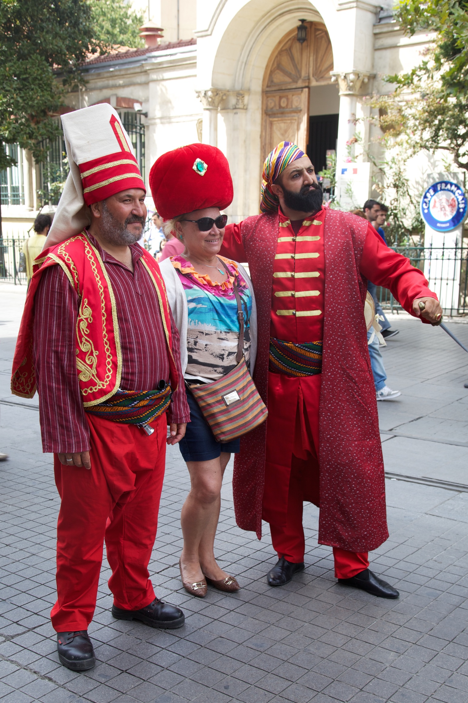 Tourist hat-trick picture for a fee. Istanbul, Turkey.